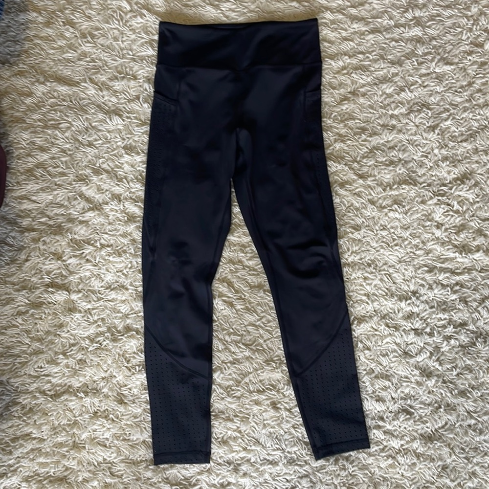 Curves N CombatBoots size L black laser cut leggings